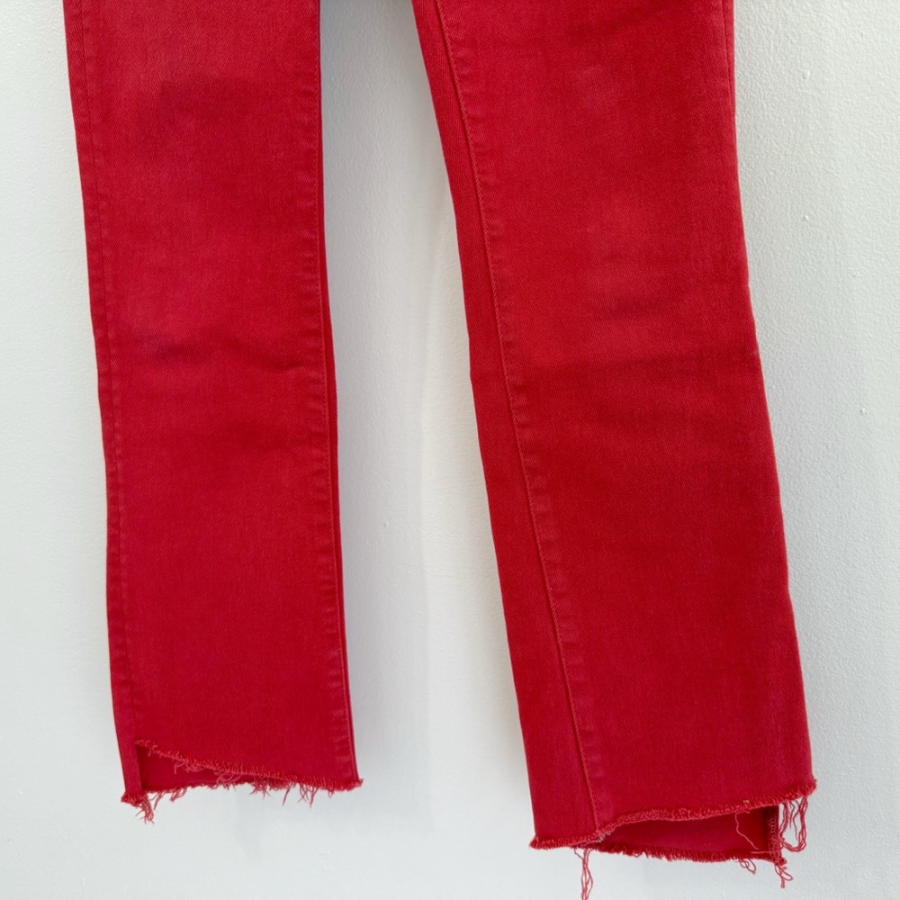 MOTHER Red Ankle Crop Jeans - Picture 6 of 12